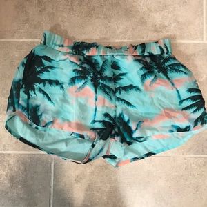 Blue Beach Palm Tree Shorts